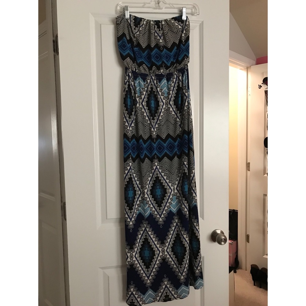 Boutique Strapless Maxi Dress